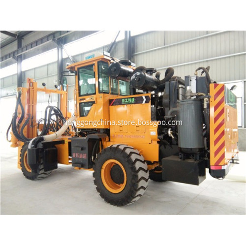 Tractor Mounted Pile Driver for Road Barriers